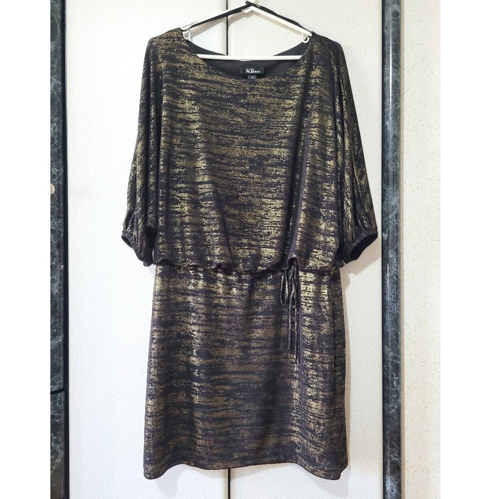 Women's Blouson Dress, 3/4 Sleeve, Drop Waist, AGB, size 6 - Picture 2 of 7